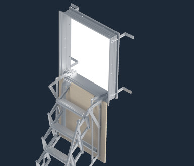 scala a scomparsa verticale EASY pantografo scala retrattile parete EASY